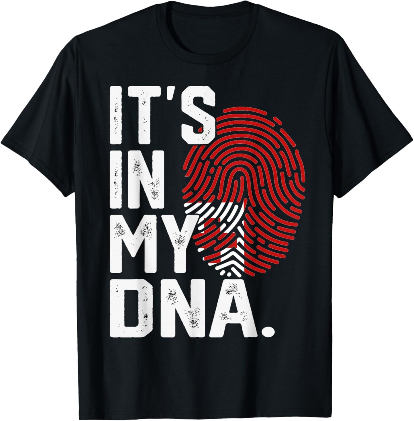 Tonga Roots Flag Fingerprint Graphic Patriotic T-Shirt - T-Shirt | Black