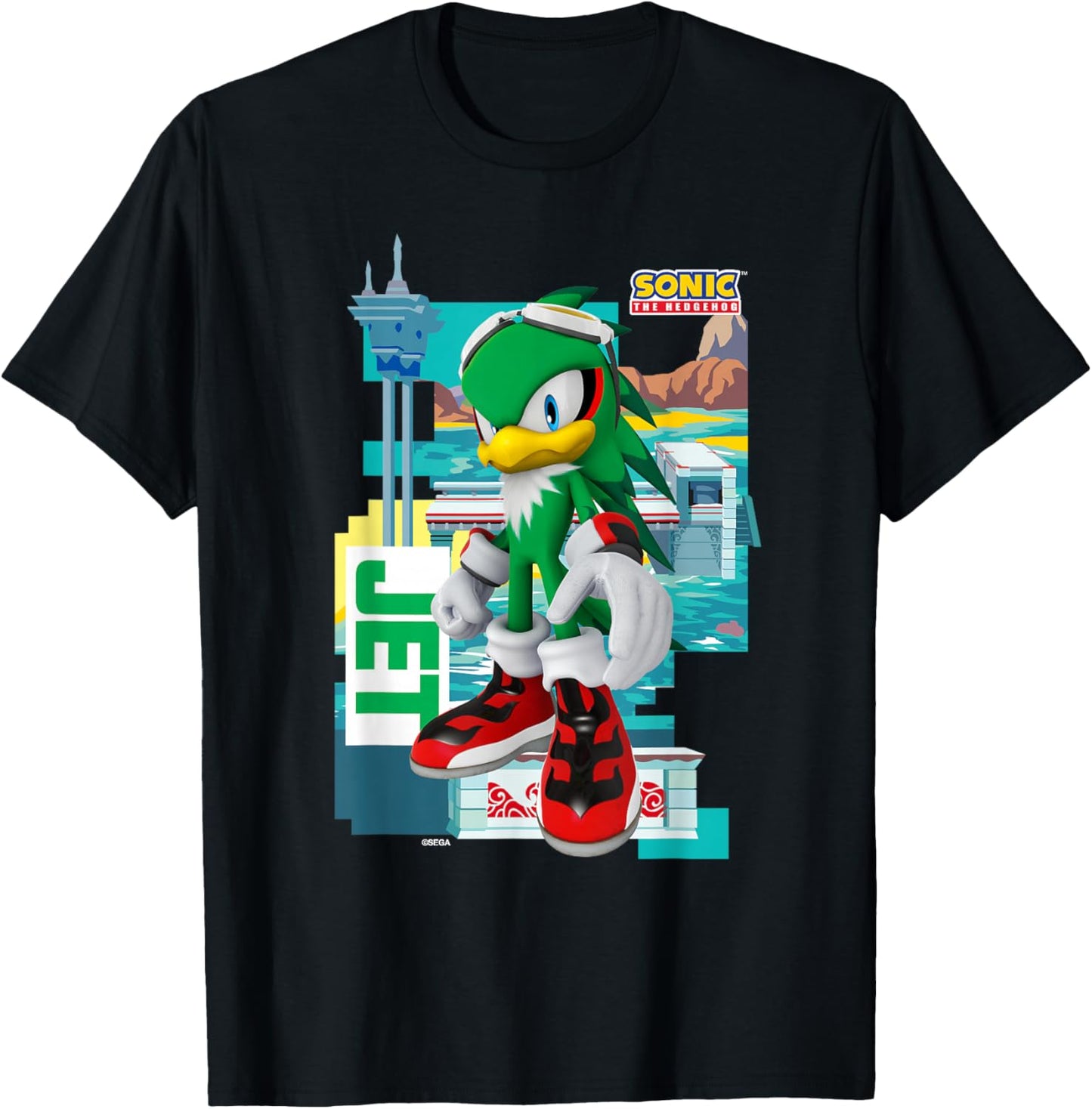 Sonic The Hedgehog - in The Zone - Jet T-Shirt - T-Shirt | Black