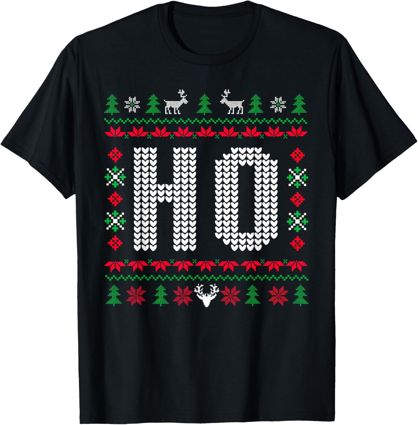 Where's My Ho at? Ho Merry Christmas Holiday Couples Ugly T-Shirt - T-Shirt | Black