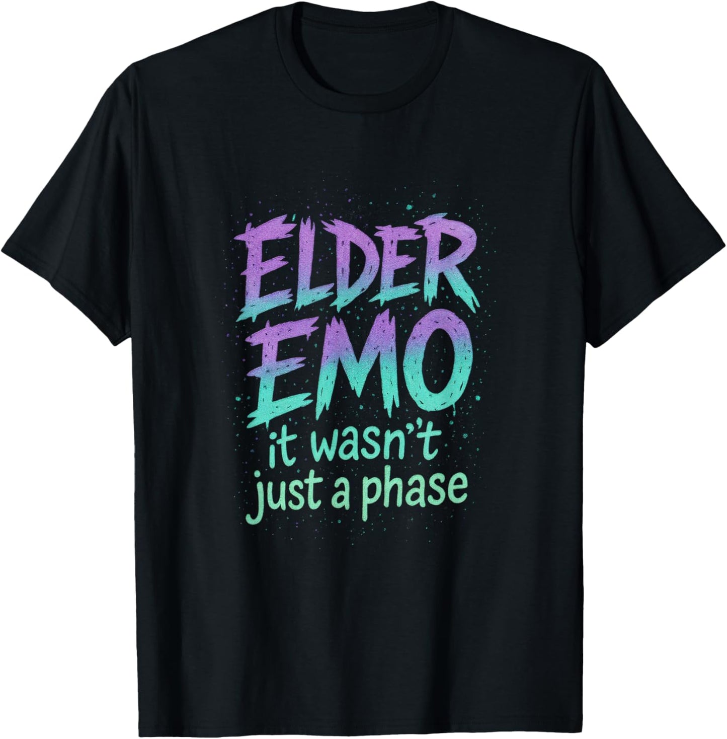 Elder Emo - Funny Goth Retro Music Lovers T-Shirt - T-Shirt | Black