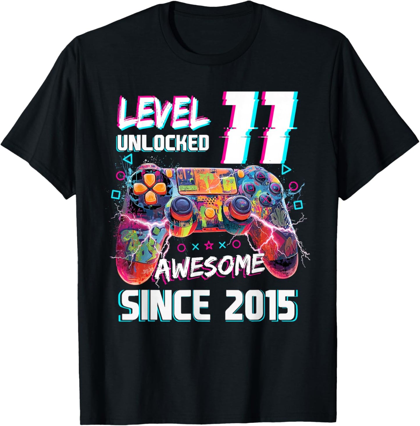 Level 11 Unlocked Video Gamer 11th Birthday Video Gamer Boys T-Shirt - T-Shirt | Black