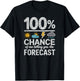 100 Percent Chance of Telling You Forecast Funny Weather T-Shirt - T-Shirt | Black