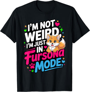 Cute Furry Fandom Anthropomorphic Animal Fursonas T-Shirt - T-Shirt | Black