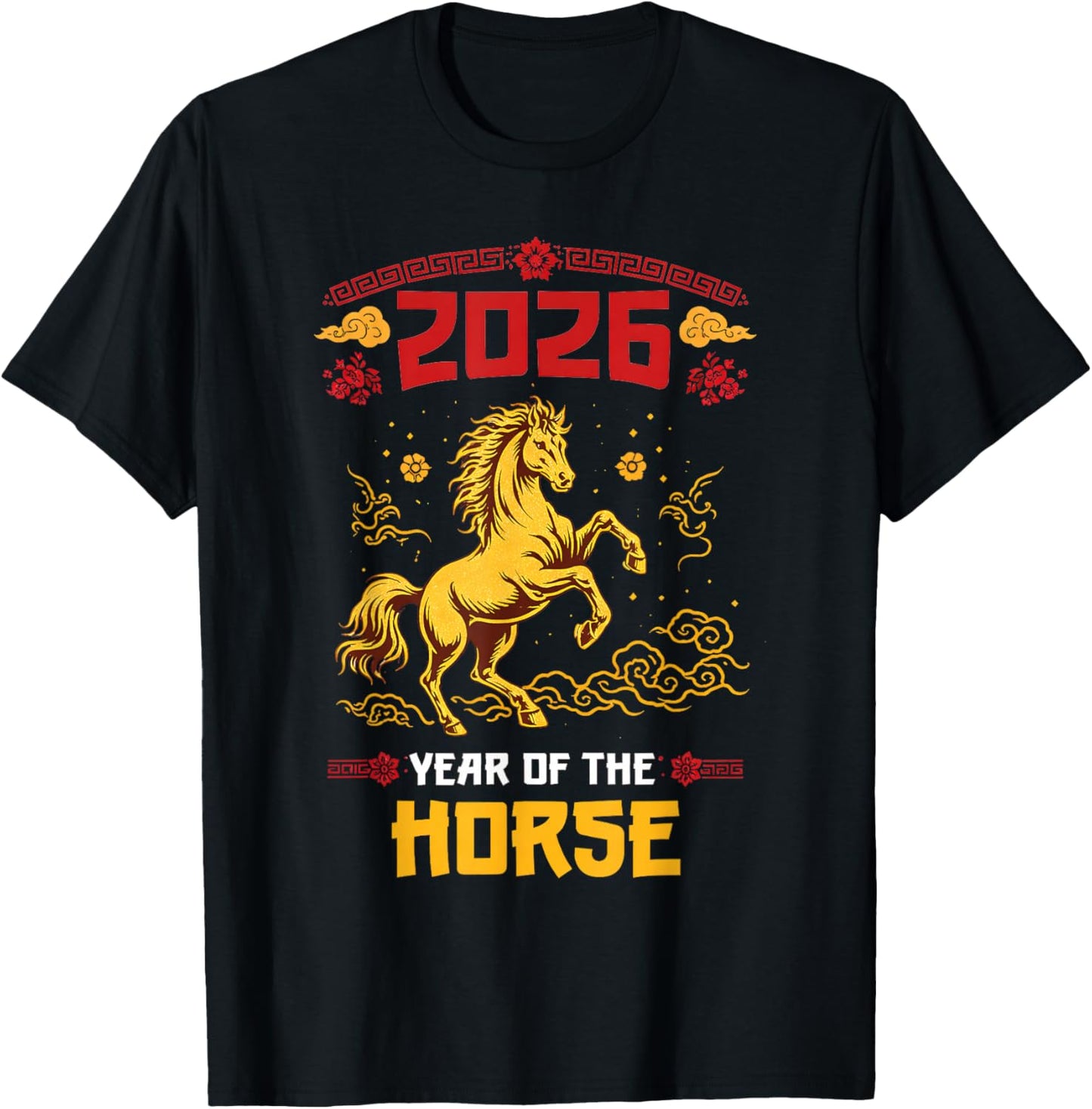 Year of The Horse 2026 Lunar New Year Chinese New Year 2026 T-Shirt - T-Shirt | Black