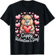 Cappy Valentine’s Day Cute Capybara Heart Design T-Shirt - T-Shirt | Black