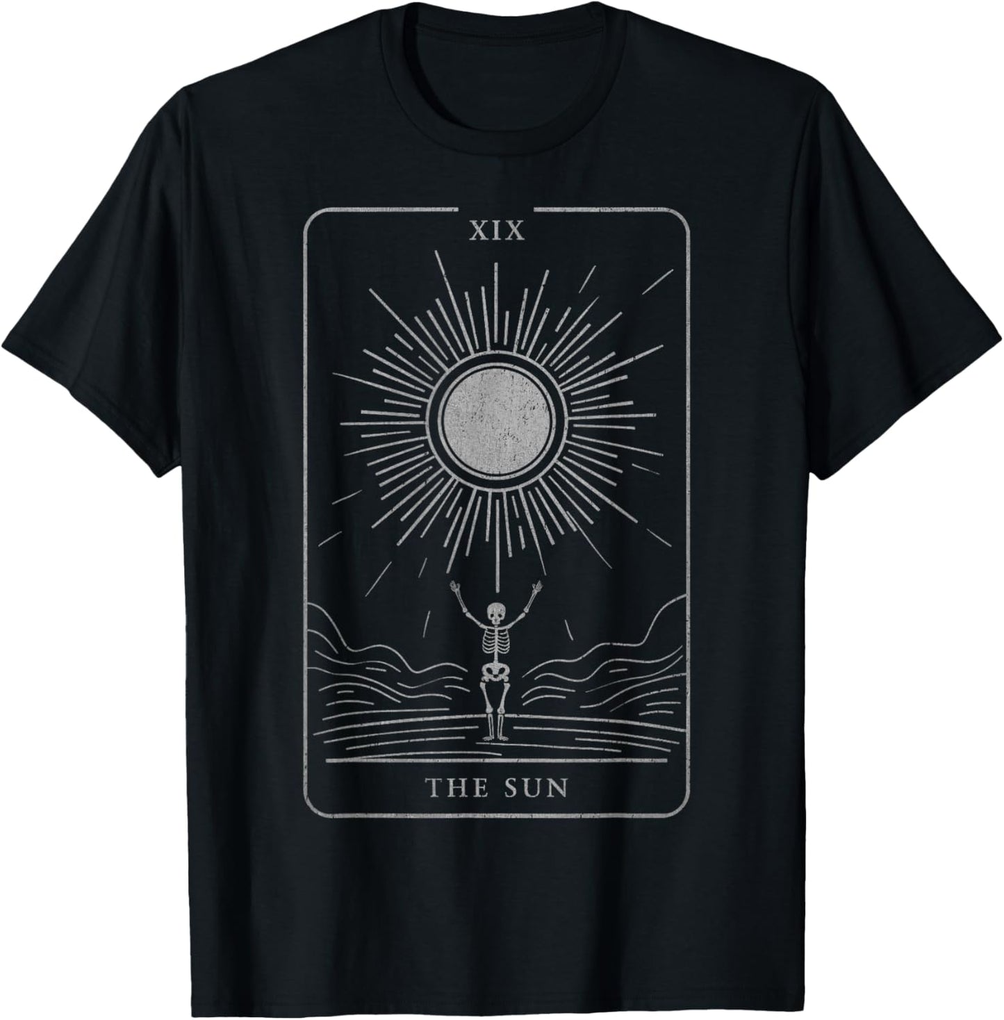 Spiritual Mystical Goth Esoteric Y2K Streetwear Tarot Card T-Shirt - T-Shirt | Black
