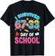 I Survived 100 Days of 67 Funny Meme 100th Day of School 6 7 T-Shirt - T-Shirt | Black