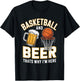 Basketball and Beer Thats Why Im Here 3-Pointer Swish Dunk T-Shirt - T-Shirt | Black