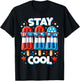 Stay Cool 4th July Boys Popsicle USA Flag American T-Shirt - T-Shirt | Black