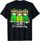 Happy St Catrick's Day Funny Cat St Patricks Day Women Kids T-Shirt - T-Shirt | Black