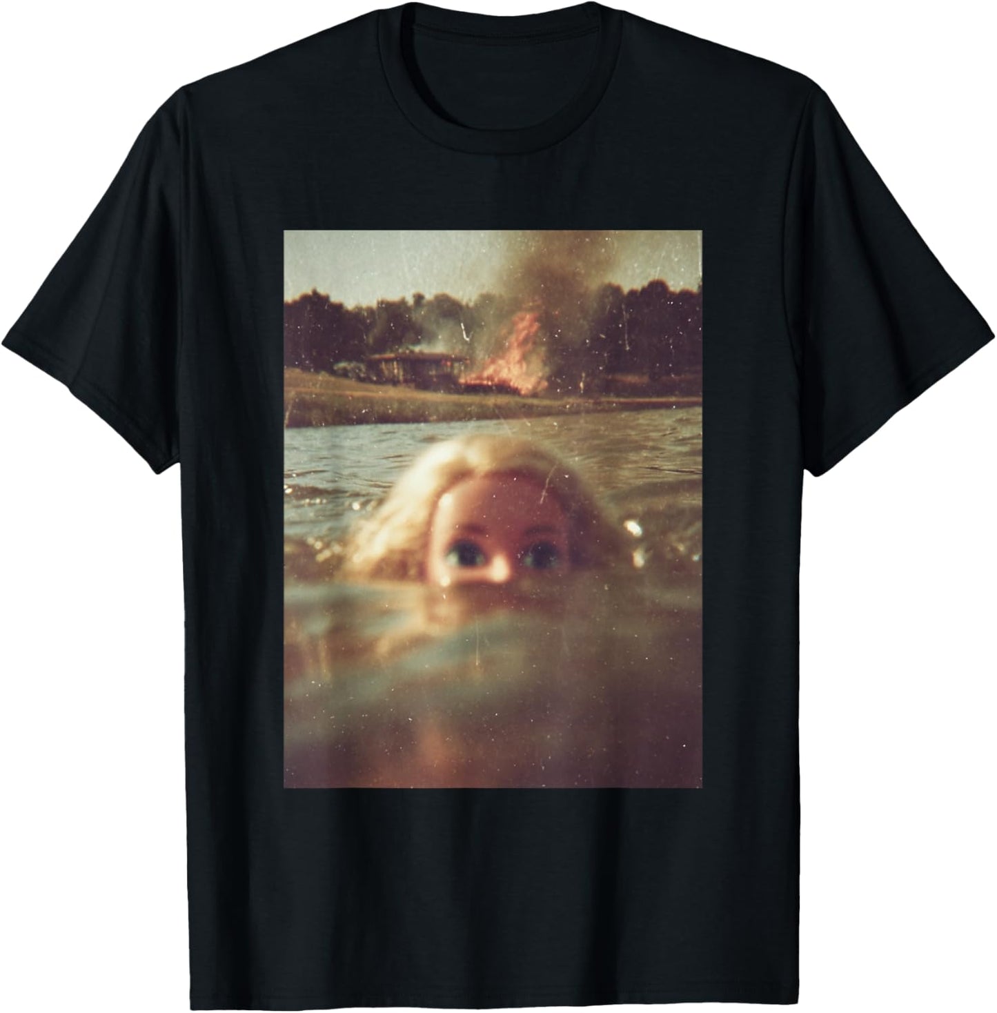 Disgusting Doll Face Funny Swimming Doll Meme Hilarious T-Shirt - T-Shirt | Black