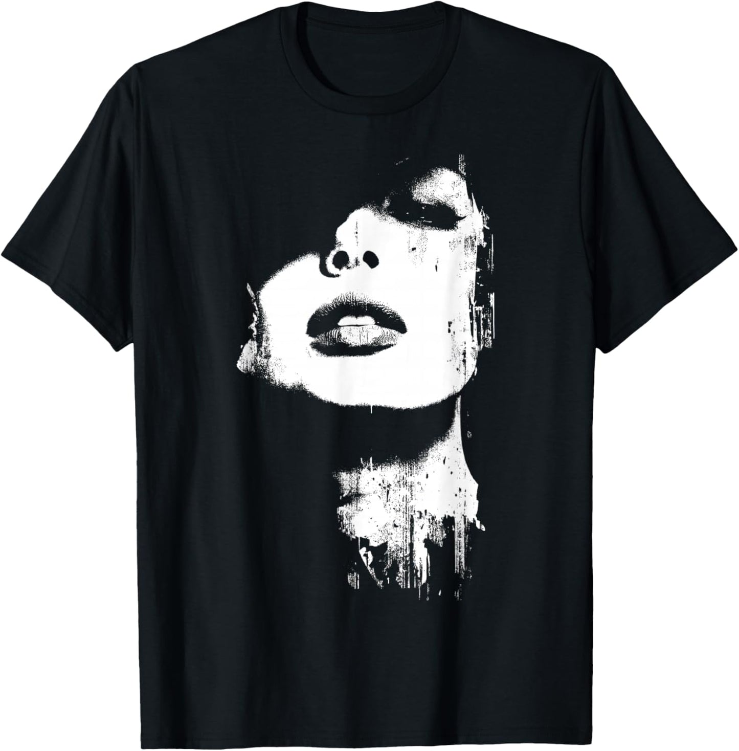 Grunge Portrait Cool Women -6XL T-Shirt - T-Shirt | Black