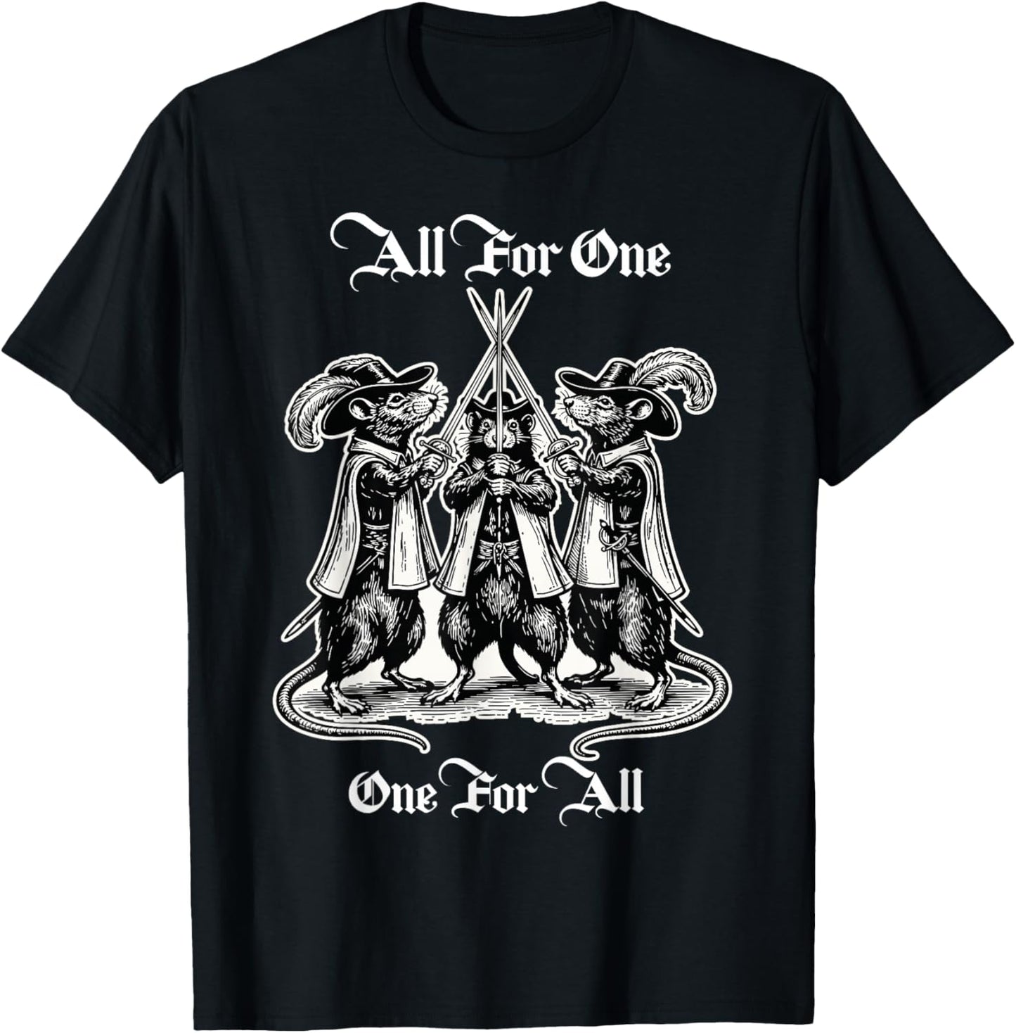 The Three Musketeers as Rats T-Shirt - T-Shirt | Black