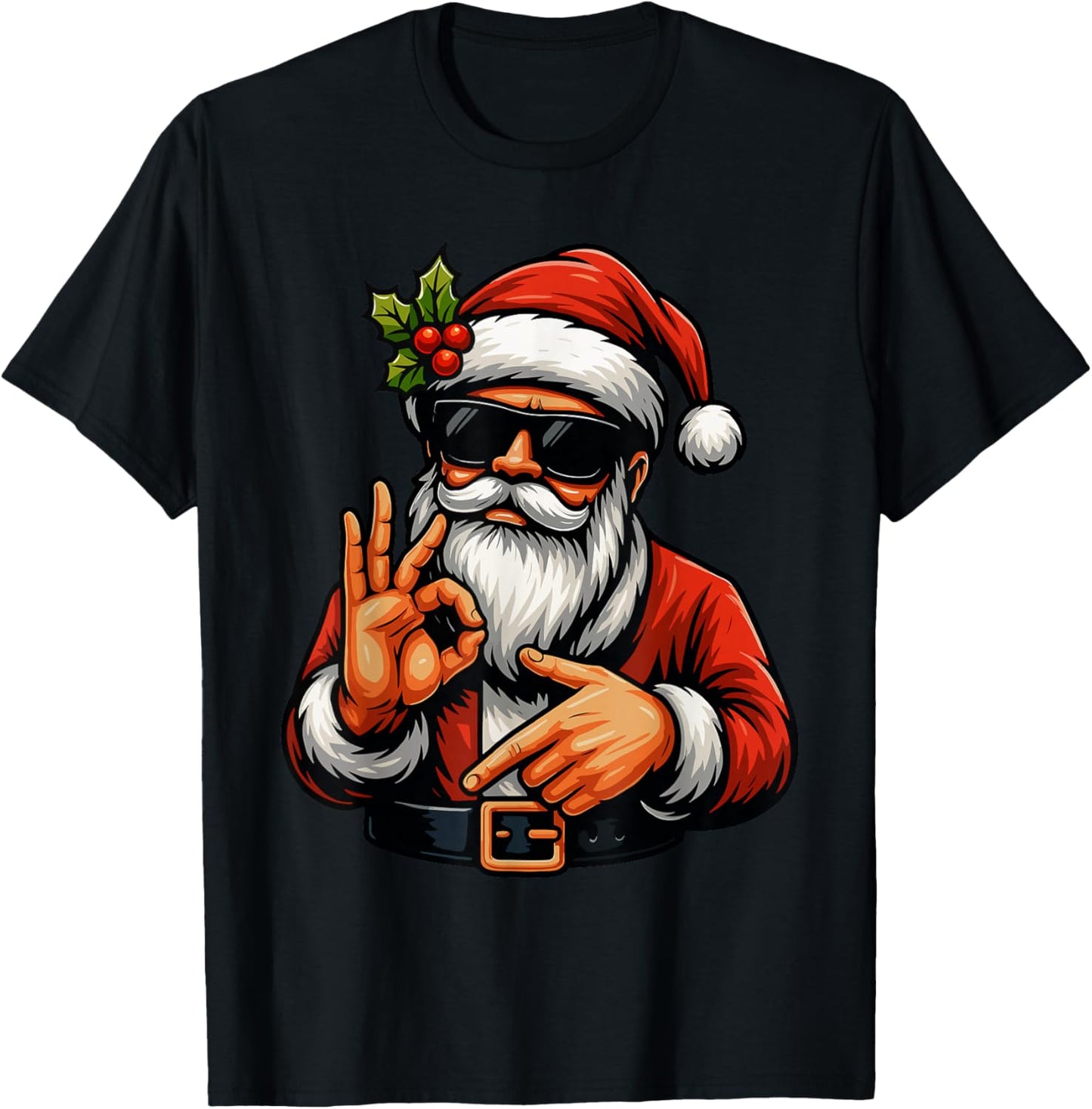 Funny Six Seven 6 7 Meme Santa Christmas Shirt Men Boys Teen T-Shirt - T-Shirt | Black