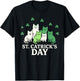 St Patricks Catricks Day Funny Cats T-Shirt - T-Shirt | Black