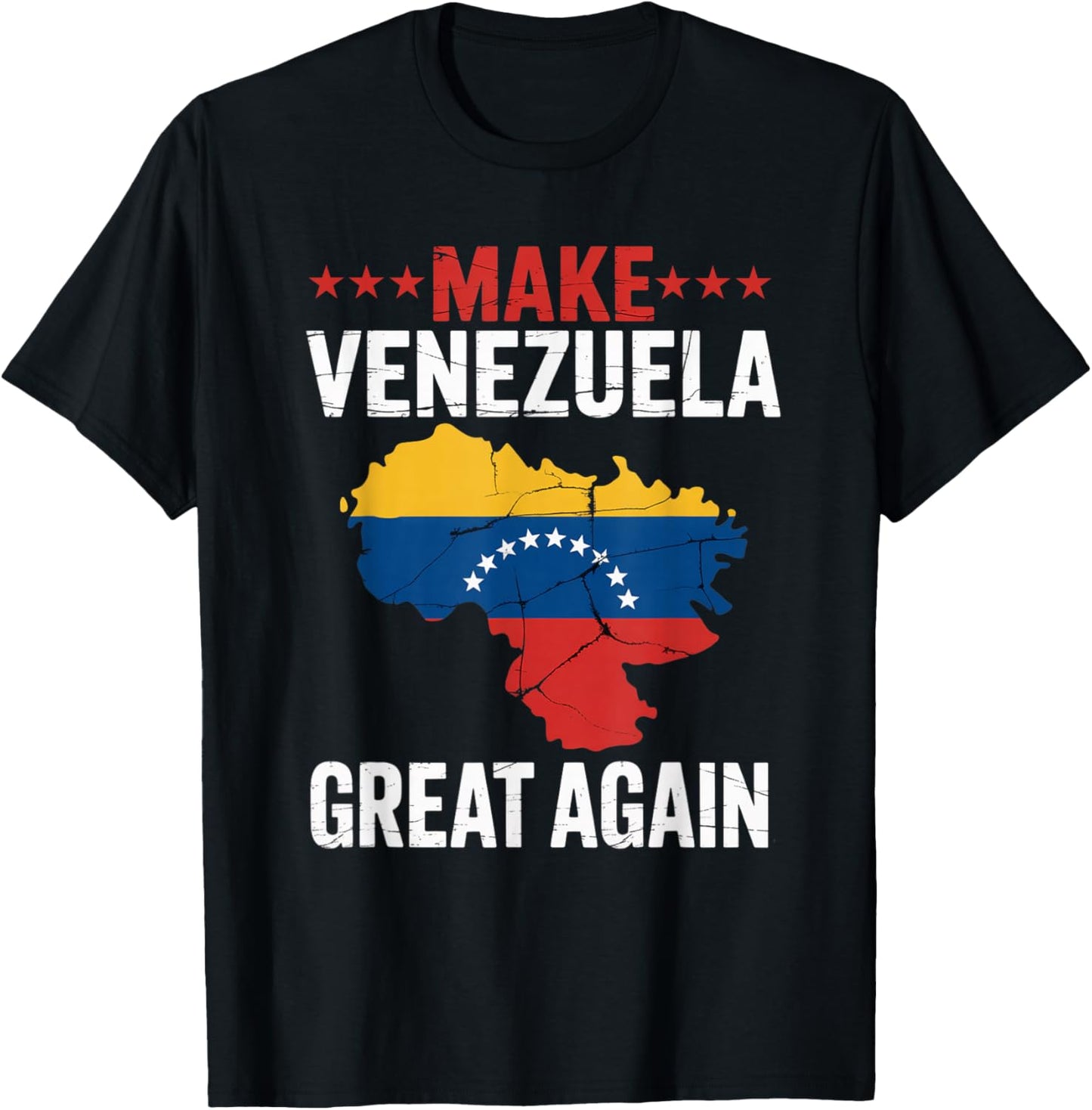 Make Venezuela Great Again Venezuelan Freedom Liberty Flag T-Shirt - T-Shirt | Black