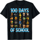 100 Days of School Brainrot Funny Gifts for Boys Kids T-Shirt - T-Shirt | Black
