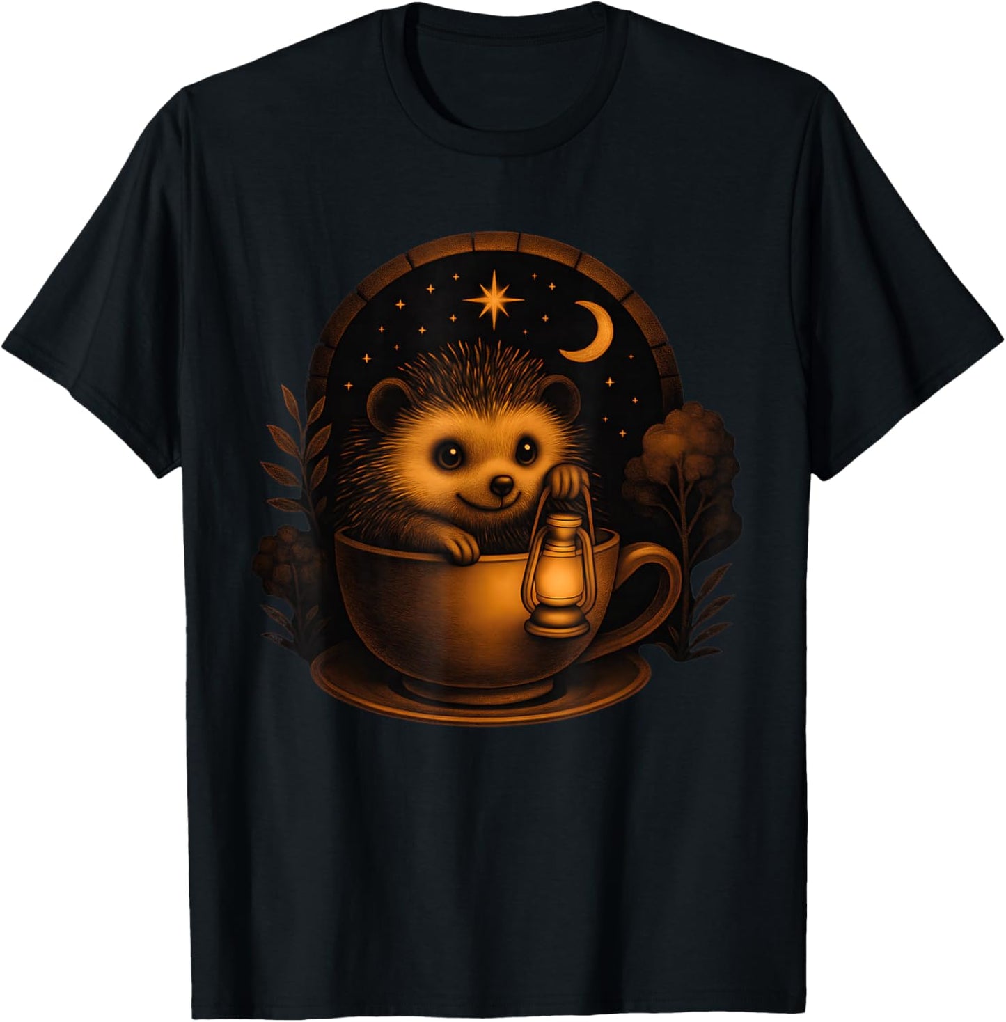 Hedgehog Animal Lover Cute Hedgehog T-Shirt - T-Shirt | Black