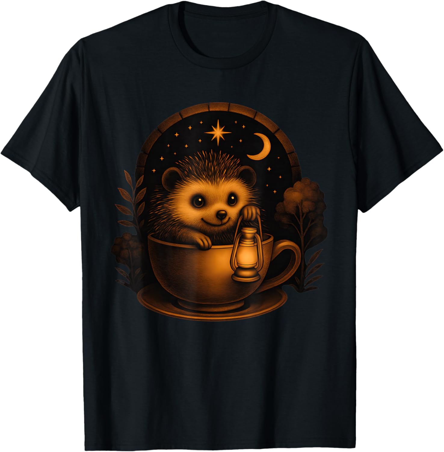 Hedgehog Animal Lover Cute Hedgehog T-Shirt - T-Shirt | Black