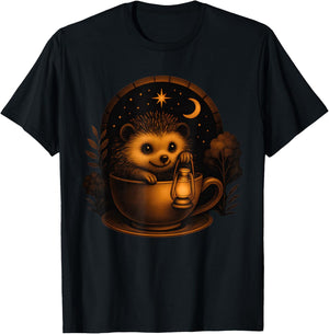 Hedgehog Animal Lover Cute Hedgehog T-Shirt - T-Shirt | Black