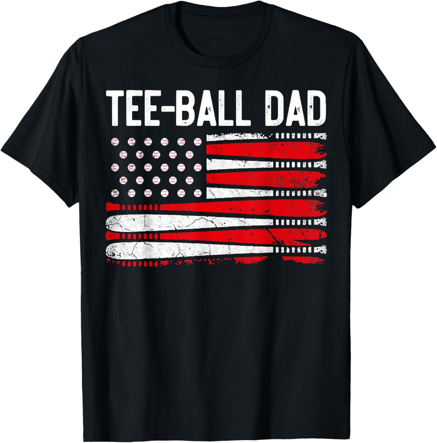 Ball Dad, Baseball Dad, Daddy for Father's Day, Dad Life T-Shirt - T-Shirt | Black