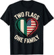 Two Flags One Family Nigerian Roots American Nigeria USA T-Shirt - T-Shirt | Black