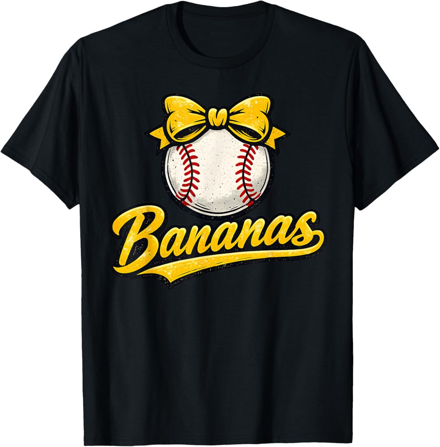 Funny Banana Coquette Bow Kids Girls Boys Youth Men T-Shirt - T-Shirt | Black