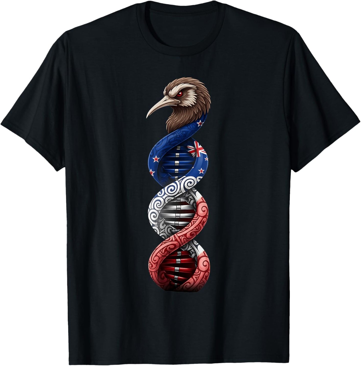 New Zealand Flag T-Shirt - T-Shirt | Black
