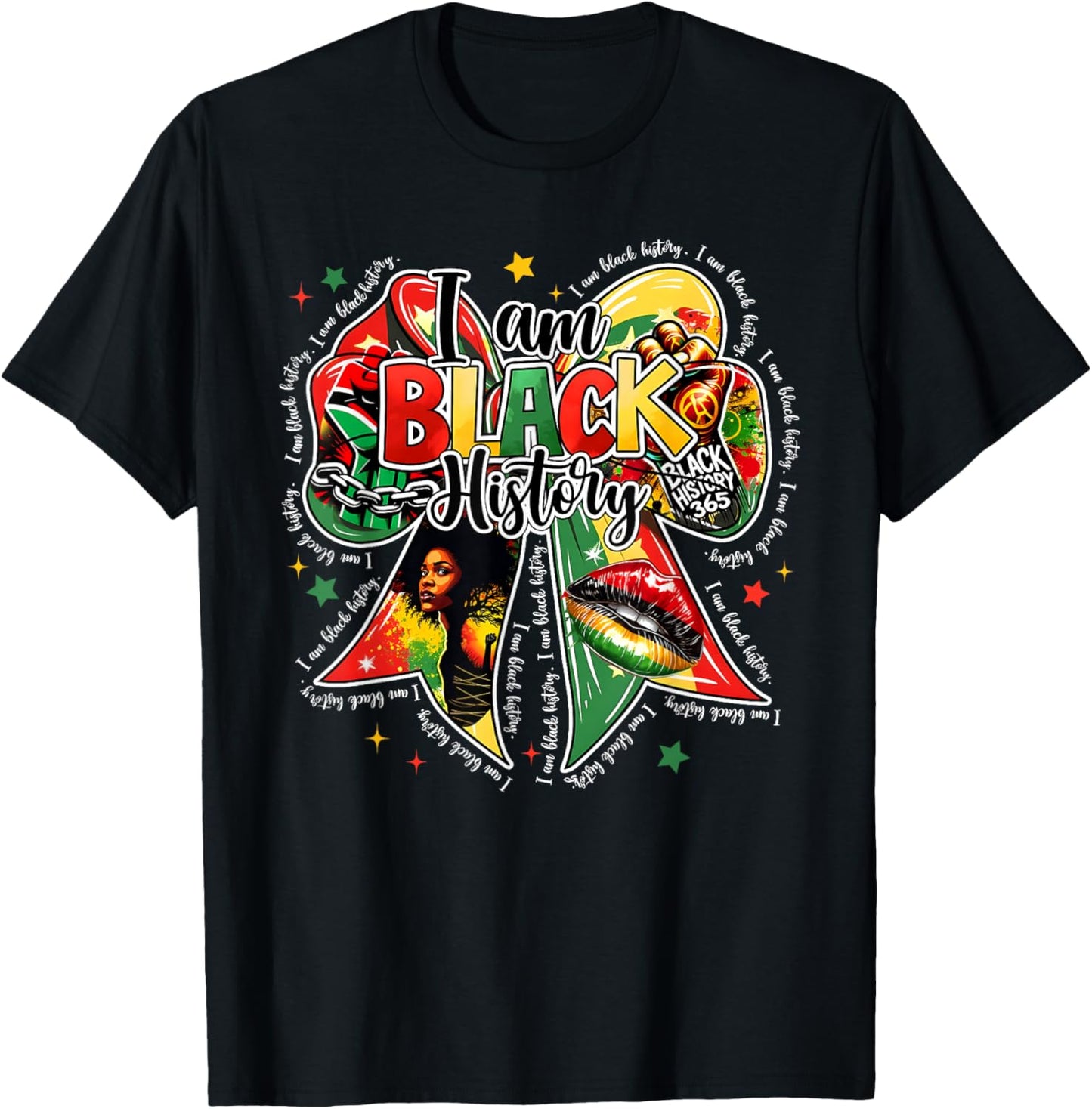 I Am Black History Coquette Bow Girl Women T-Shirt - T-Shirt | Black