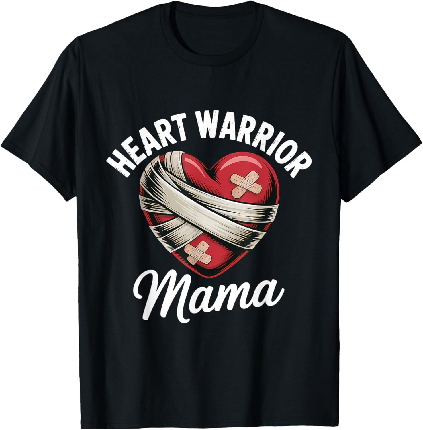 Heart Warrior Mama T-Shirt - T-Shirt | Black