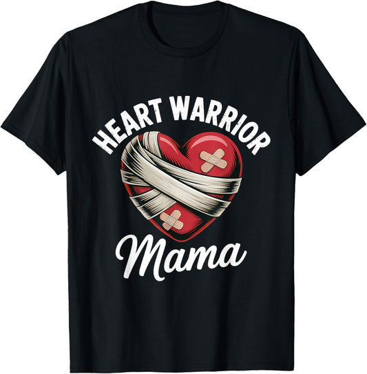 Heart Warrior Mama T-Shirt - T-Shirt | Black