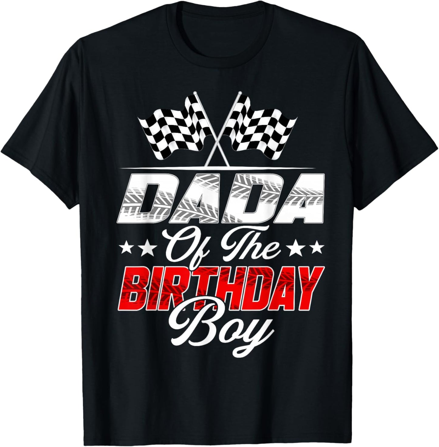 Race Car Dada of The Birthday Boy Racing Family Pit Crew T-Shirt - T-Shirt | Black