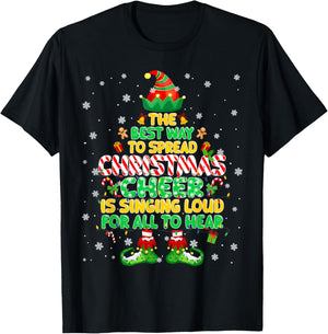 The Best Way to Spread Christmas Elf Xmas Boys Kids T-Shirt - T-Shirt | Black