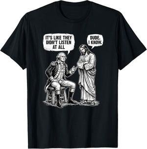 Funny Meme Design George Washington Jesus Bro Same T-Shirt - T-Shirt | Black