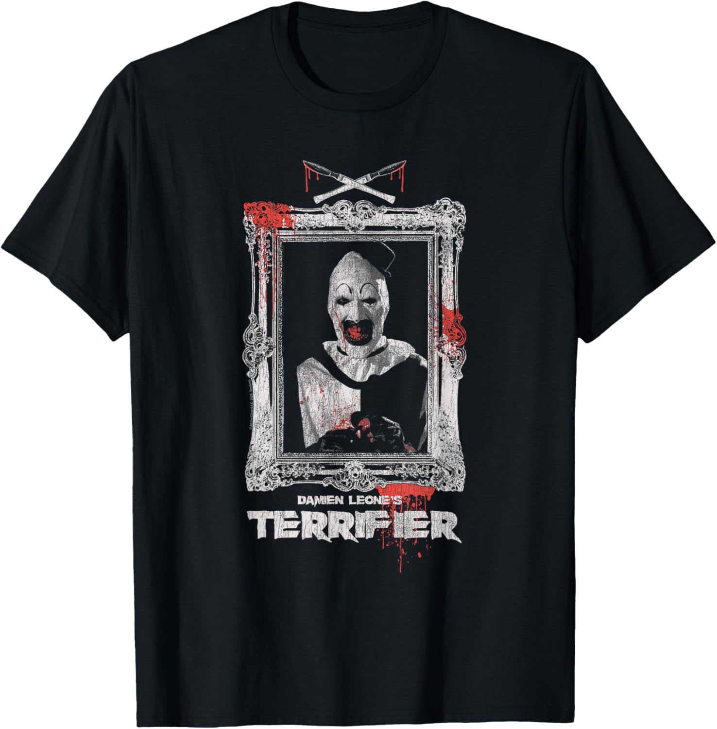 Terrifier Art The Clown Bloody Fancy Frame Horror Movie T-Shirt - T-Shirt | Black