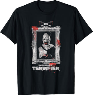 Terrifier Art The Clown Bloody Fancy Frame Horror Movie T-Shirt - T-Shirt | Black