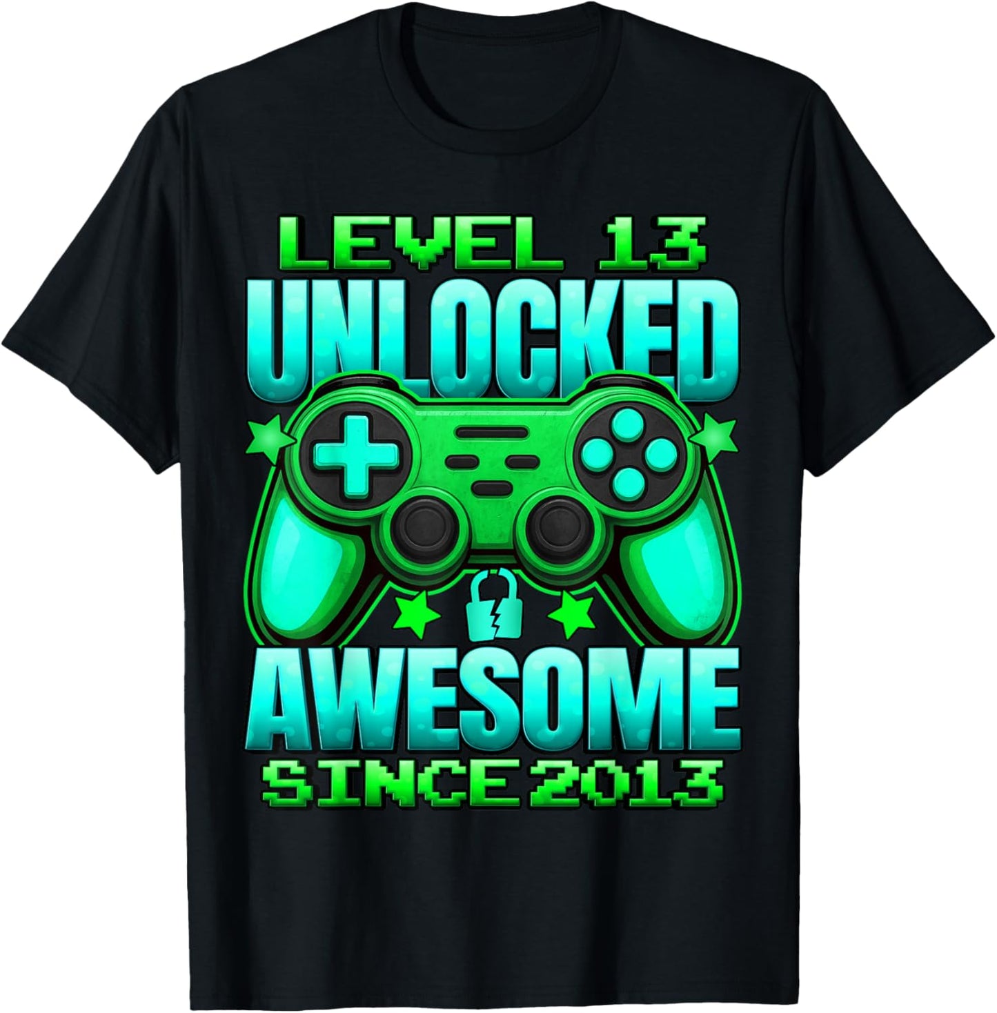 Level 13 Unlocked 13 Year Old Gifts Boys 13th Birthday Boy T-Shirt - T-Shirt | Black