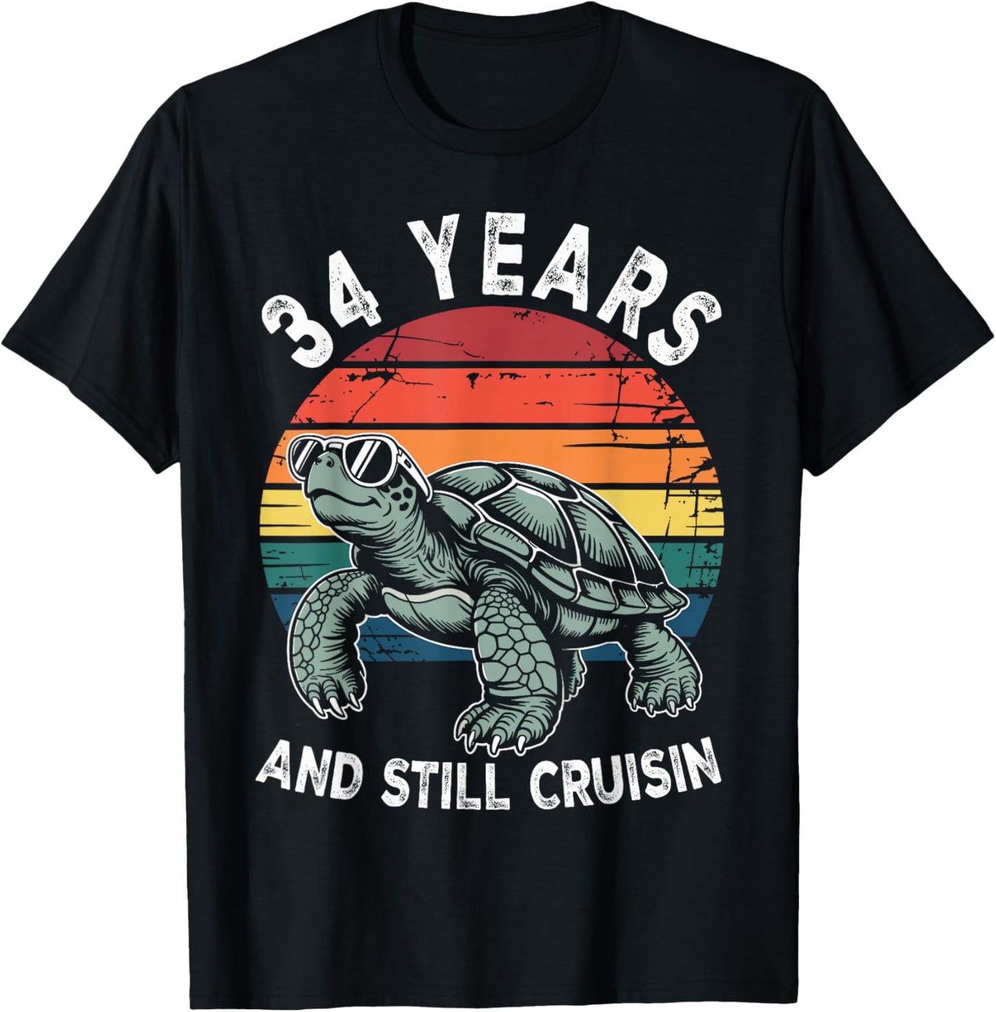 34 Birthday 34 Years 34 Years and Still Cruisin Birthday T-Shirt - T-Shirt | Black