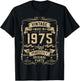 Vintage 1975 51yr 51st Birthday Gifts 51 Years Old T-Shirt - T-Shirt | Black