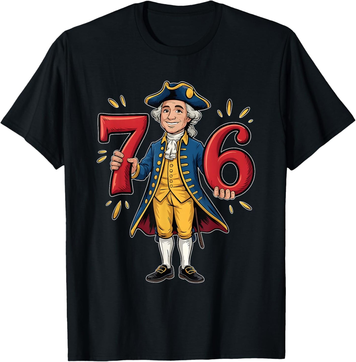67 Funny George Washington Meme Six Seven Gen Alpha Slang T-Shirt - T-Shirt | Black