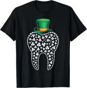 St Patricks Day Dentist Tooth Saint Pattys Dental Women Men T-Shirt - T-Shirt | Black