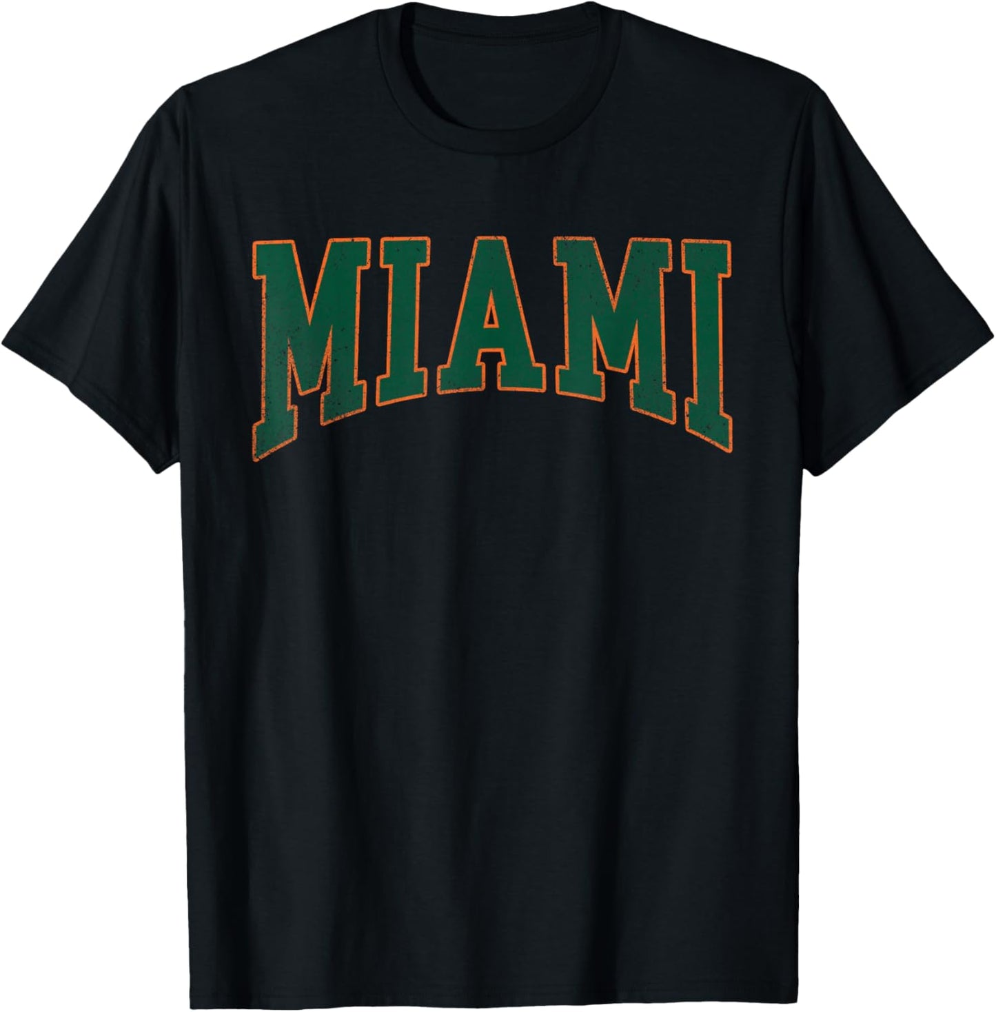 Miami Florida FL Vintage Athletic Sports T-Shirt - T-Shirt | Black