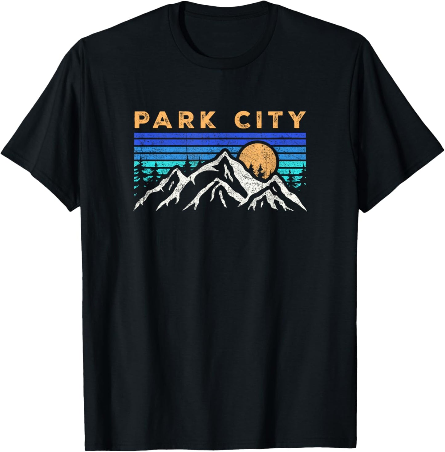 Park City Utah Retro Mountain Souvenir Vintage T-Shirt - T-Shirt | Black
