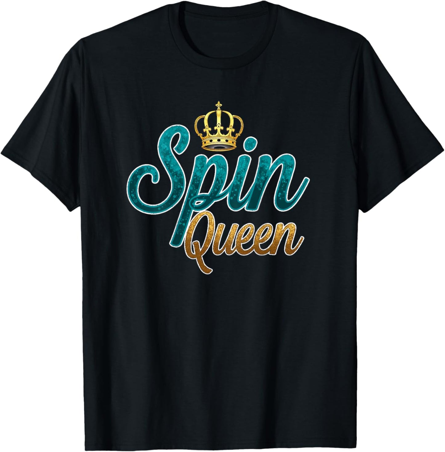Spin Queen, Backprint T-Shirt - T-Shirt | Black