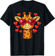 Kawaii Giraffe Heart Glasses Valentine's Day Animal Lovers T-Shirt - T-Shirt | Black