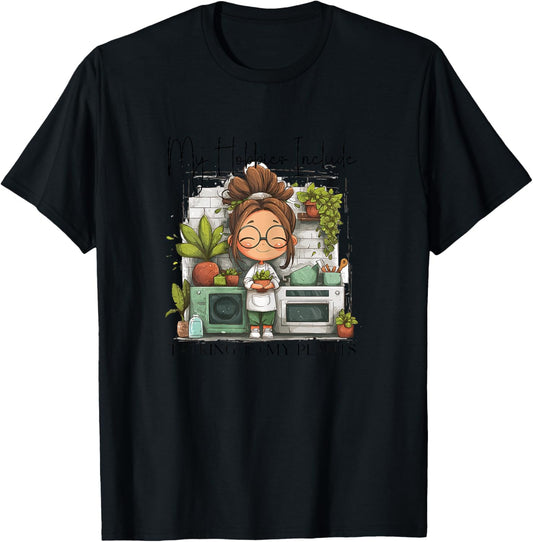 Plant Lover Mom Succulent Home Gardening Indoor Hobby Women T-Shirt - T-Shirt | Black