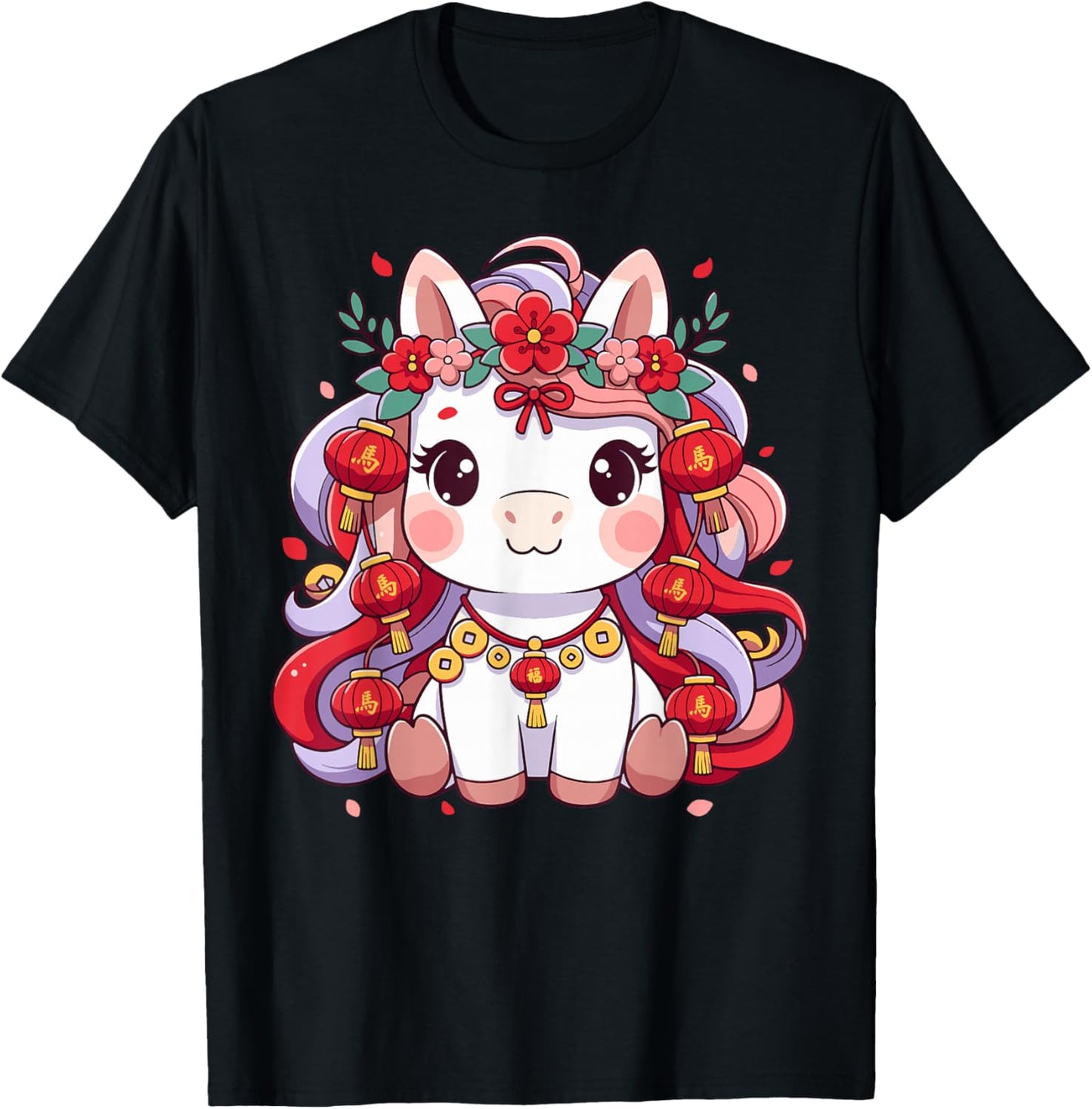 Chinese New Year of The Horse 2026 Women Girls T-Shirt - T-Shirt | Black