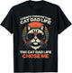I Didnt Choose Cat Dad Life Chose Me Funny Fur Papa Men T-Shirt - T-Shirt | Black