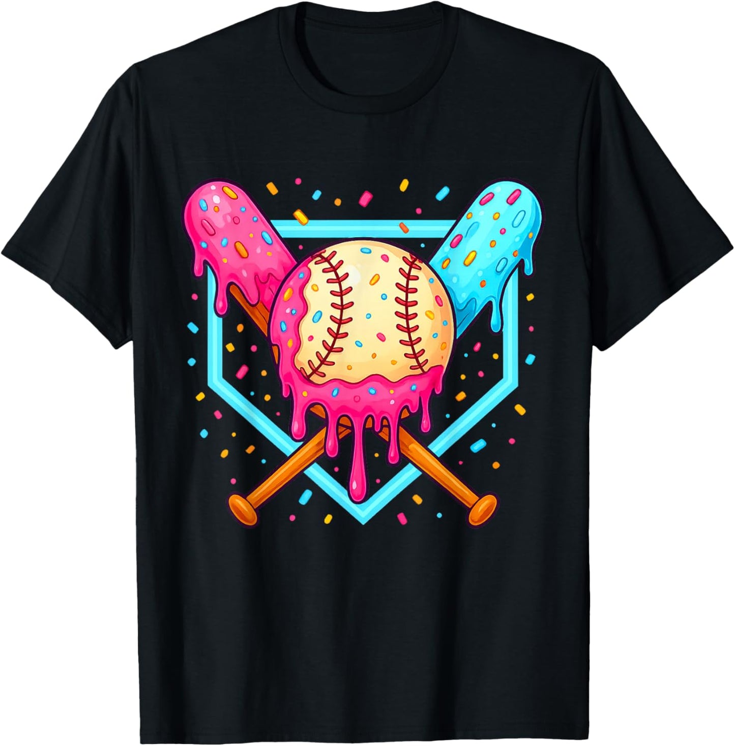 Baseball Sport Respect The Drip Boys Baseball T-Shirt - T-Shirt | Black