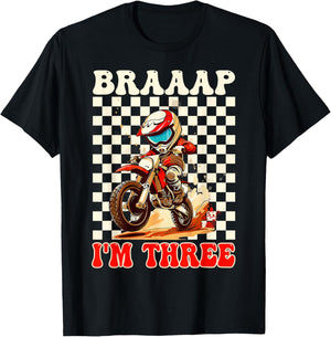 Kids It's My 3rd Birthday Boy Motocross Dirt Bike 3 Year Old T-Shirt - T-Shirt | Black